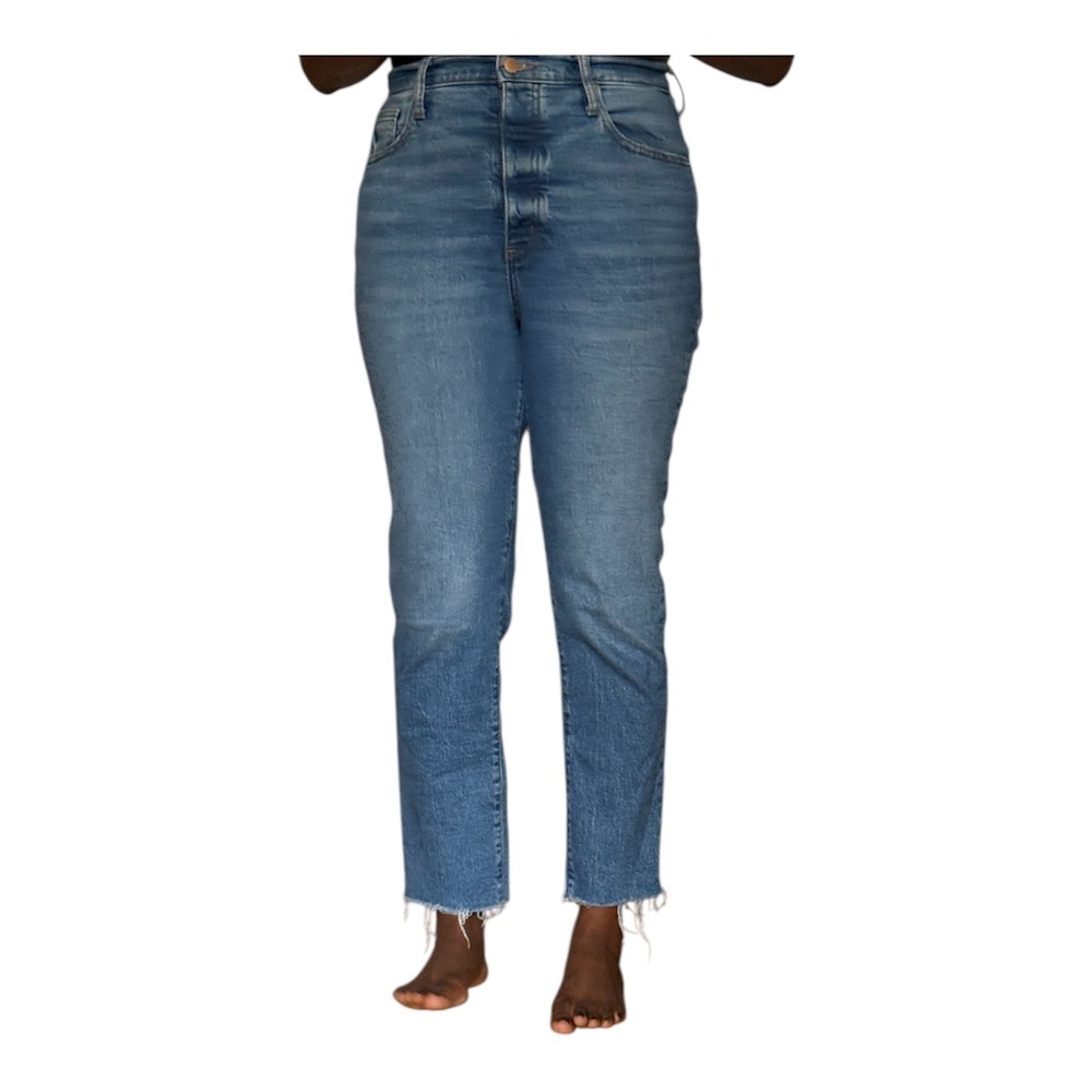 Universal Thread Women's High Rise 90s Slim Jeans Medium Wash Raw Hem Size 10R - Picture 3 of 7